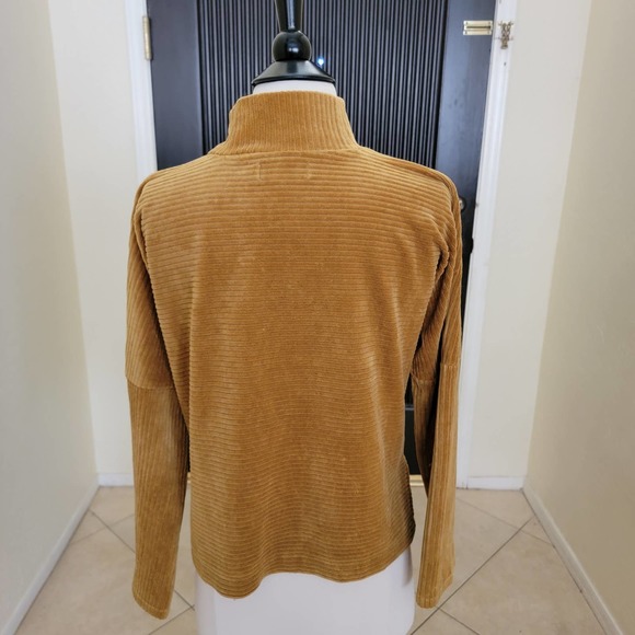 Madewell Top Turtleneck Long Sleeves Fall Velour Corduroy Mockneck XXS AE617 - Picture 8 of 11